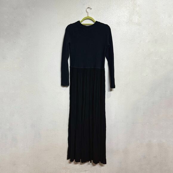 Barbara Lesser Black Vintage Maxi Dress Sz 2/M - Picture 9 of 12